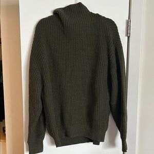 Aritzia Wilfred Montpellier Olive Green turtleneck mock neck Sweater